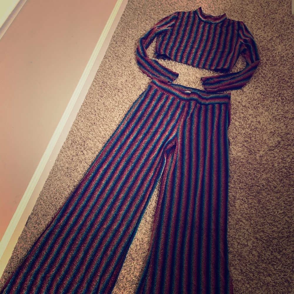 Two piece multi colored set